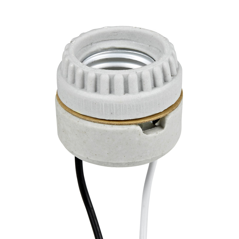LEVITON - Leviton Porcelain Incandescent Medium Base Keyless Socket 1 pk [08101-000]