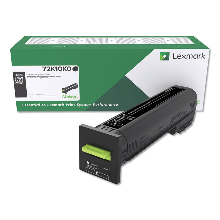 Lexmark - 72K10K0 Return Program Unison Toner, 8,000 Page-Yield, Black