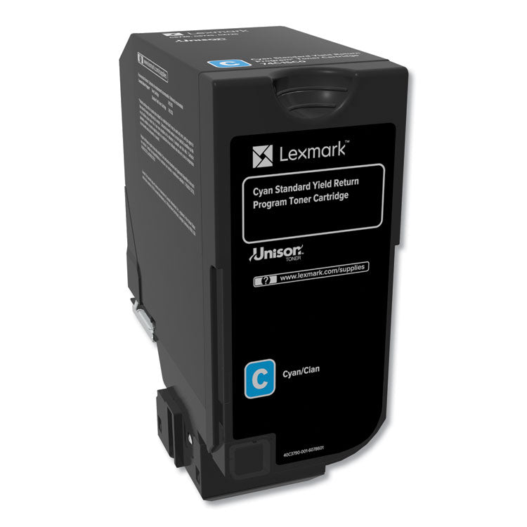Lexmark - 74C1SC0 Return Program Unison Toner, 7,000 Page-Yield, Cyan