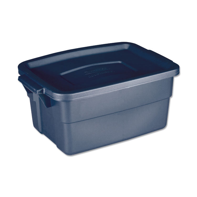 Rubbermaid - Roughneck Storage Box, 3 gal, 10.63" x 15.69" x 7", Dark Indigo Metallic