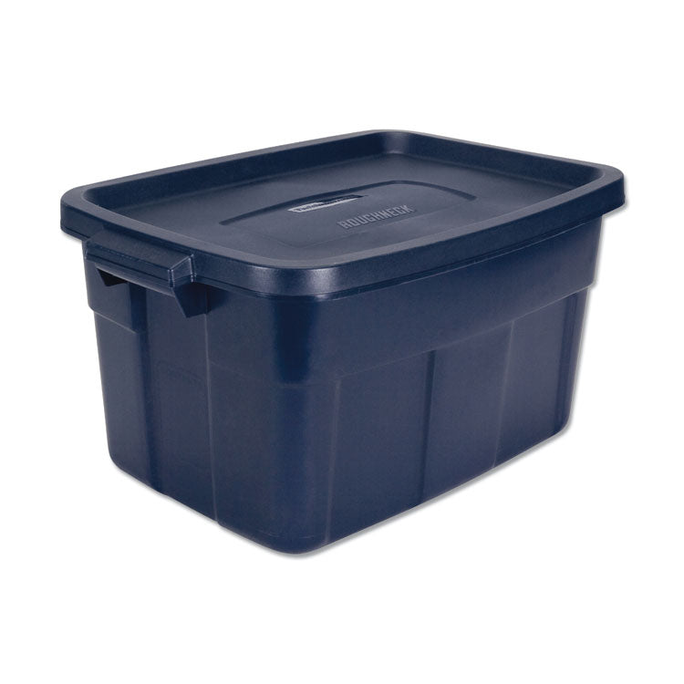 Rubbermaid - Roughneck Storage Box, 14 gal, 15.88" x 23.88" x 12.25", Dark Indigo Metallic