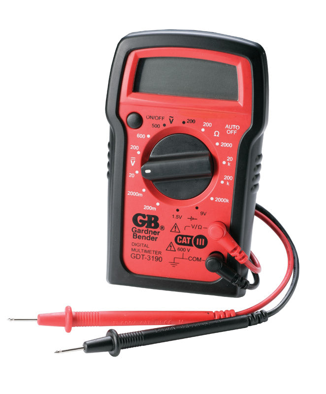 GARDNER BENDER - Gardner Bender 500/600 V Digital Multimeter 1 pk