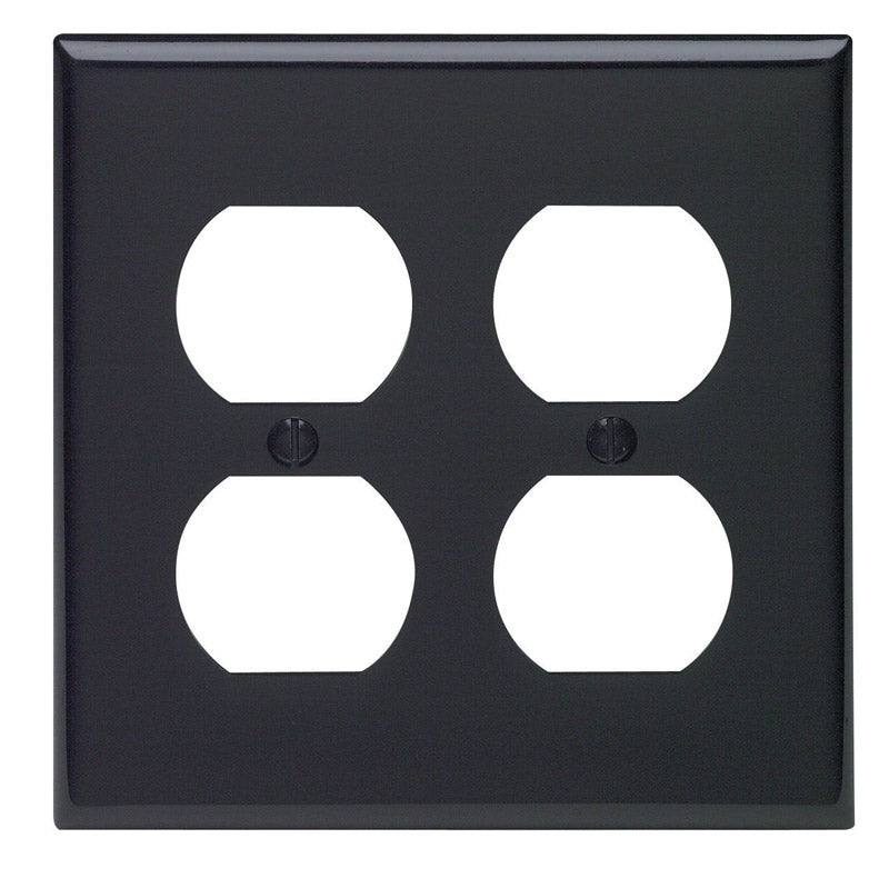 LEVITON MFG CO - Leviton Black 2 gang Nylon Duplex Wall Plate 1 pk