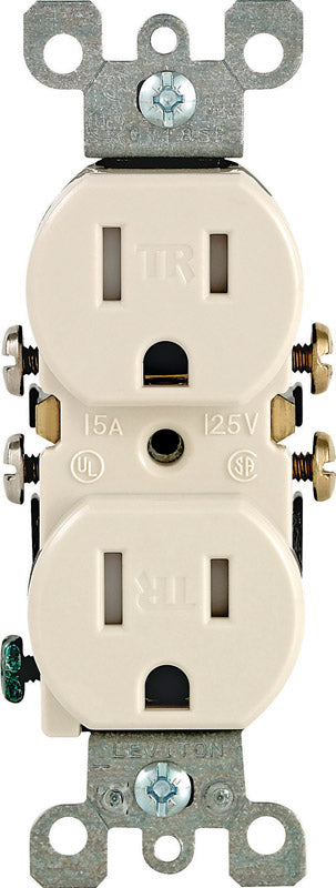 LEVITON MFG. - Leviton 15 amps 125 V Duplex Light Almond Outlet 5-15R 1 pk [T5320-00T]
