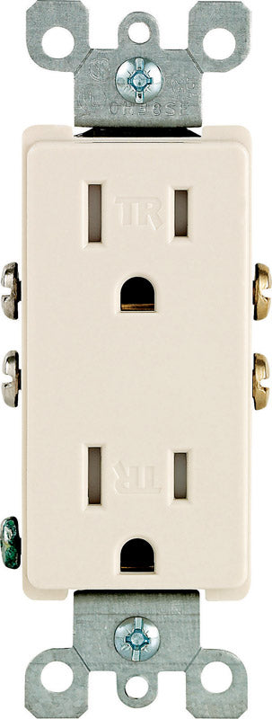 LEVITON MFG. - Leviton Decora 15 amps 125 V Duplex Light Almond Outlet 5-15R 1 pk [T5325-00T]