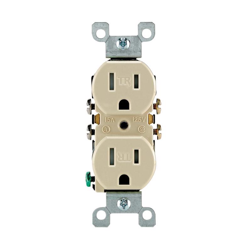 LEVITON MFG. - Leviton 15 amps 125 V Duplex Ivory Outlet 5-15R 10 pk [T5320-IMP]