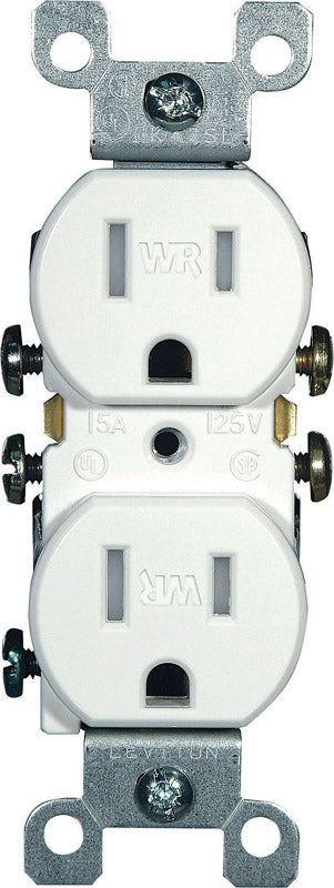 LEVITON MFG. - Leviton 15 amps 125 V Duplex White Outlet 5-15R 1 pk [W5320-T0W]