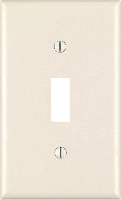 LEVITON MFG. - Leviton Almond 1 gang Plastic Toggle Wall Plate 1 pk
