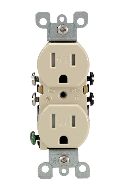 LEVITON MFG. - Leviton 15 amps 125 V Duplex Ivory Outlet 5-15R 1 pk [W5320-T0I]