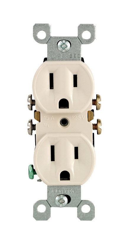 LEVITON MFG. - Leviton 15 amps 125 V Light Almond Outlet 5-15R 10 pk