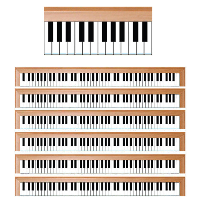 HYGLOSS - Piano Border, 12 Strips/36 Feet Per Pack, 6 Packs