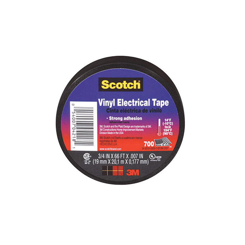 SCOTCH(R) - Scotch 3/4 in. W X 66 ft. L Black Vinyl Electrical Tape [4218-BA-40]