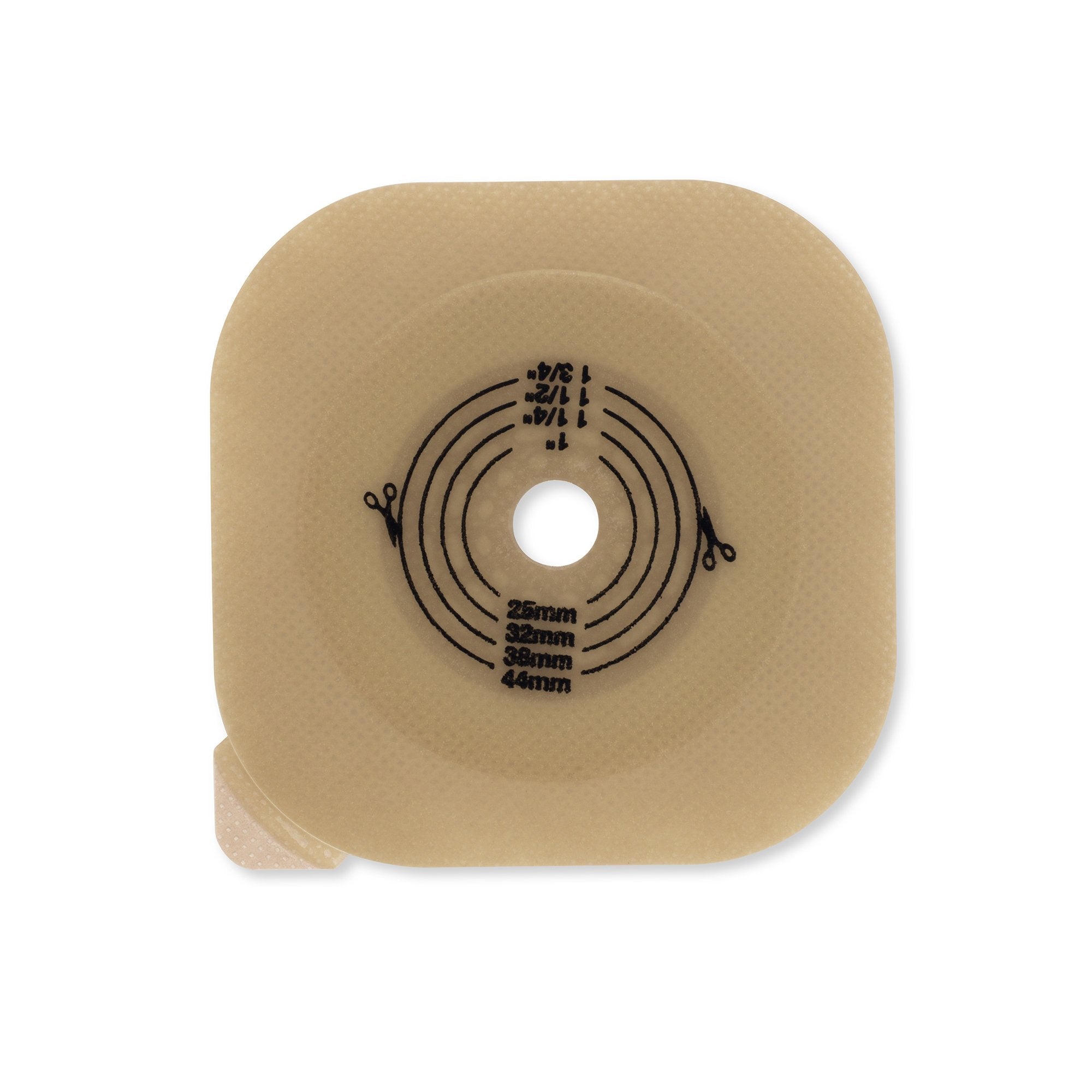 Hollister - Ostomy Barrier New Image™ Flat CeraPlus™ Precut, Extended Wear Without Tape 1-3/4 Inch Flange Green Code 1 Inch Opening [5/BX]