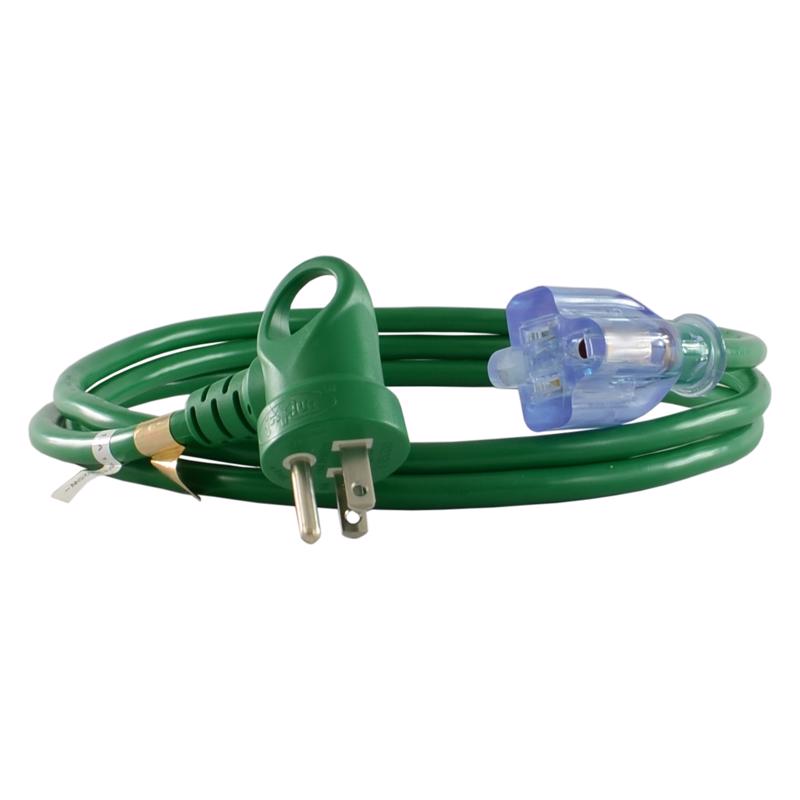 CONNTEK - Conntek Indoor 6 ft. L Green Extension Cord 16/3 SJTW