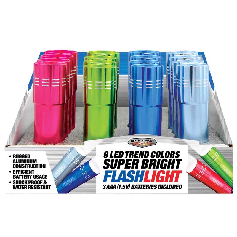 BLAZING LEDZ - Blazing LEDz Trend Colors 54 lm Assorted LED Flashlight AAA Battery - Case of 16