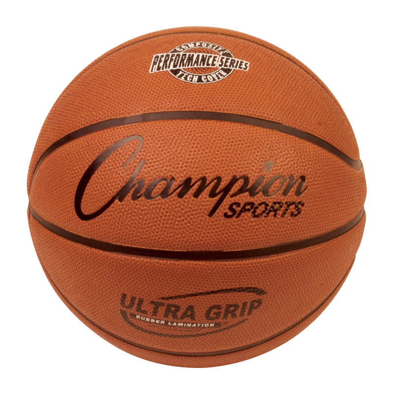 CHAMPION SPORTS - Ultra Grip Rubber Basketball with Bladder, Official Size 7