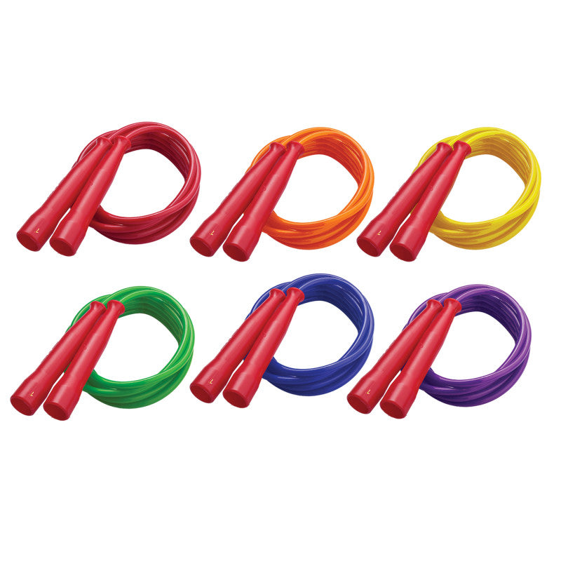 CHAMPION SPORTS - Licorice Speed Jump Rope, 7' with Red Handles, Pack of 6