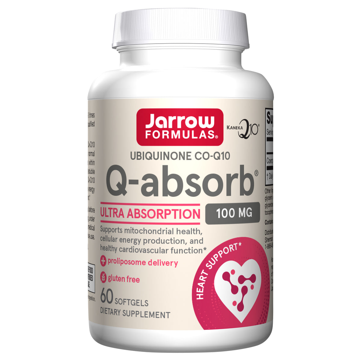 Jarrow Formulas Q-absorb Co-Q10 100 mg - 60 Softgels - Dietary Supplement - Antioxidant Support for Mitochondrial Energy Production & Cardiovascular Health - Up to 60 Servings - Case of 1