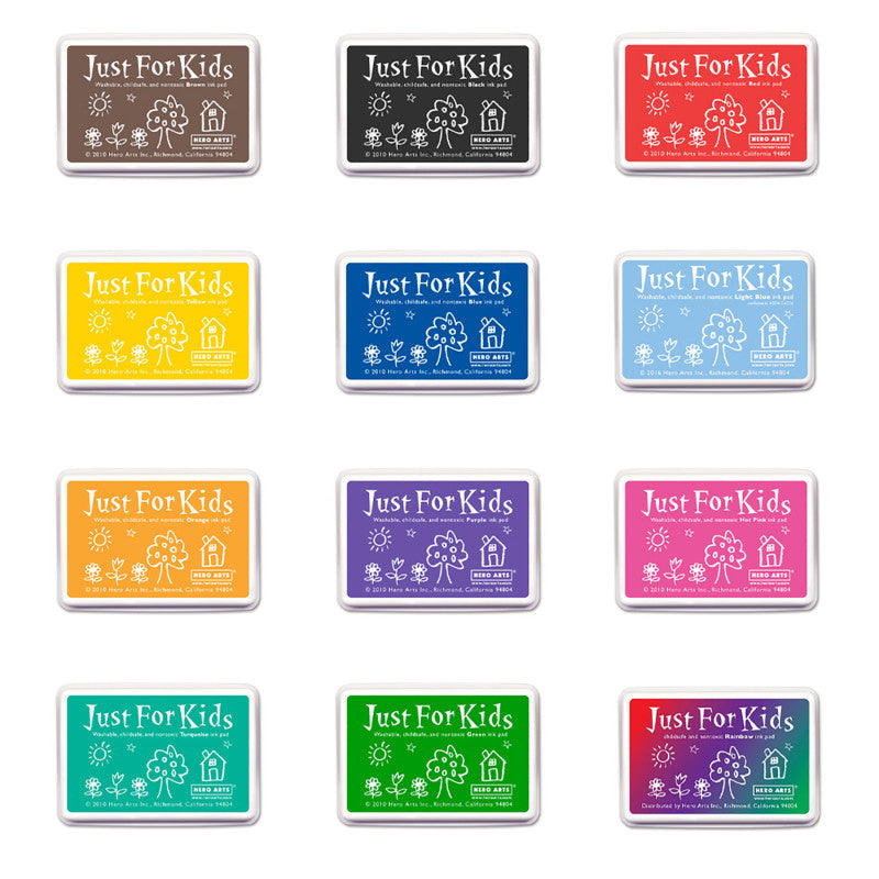 HERO ARTS - Just for Kids® Get Them All Ink Pad Bundle, Pack of 12