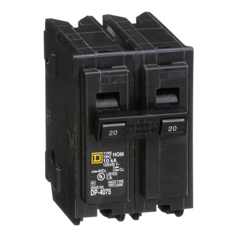 SQUARE D - Square D HomeLine 20 amps Surge 2-Pole Circuit Breaker [HOM220CP]