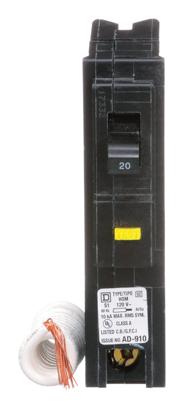 SQUARE D - Square D HomeLine 20 amps Surge Single Pole Circuit Breaker [HOM120GFICP]