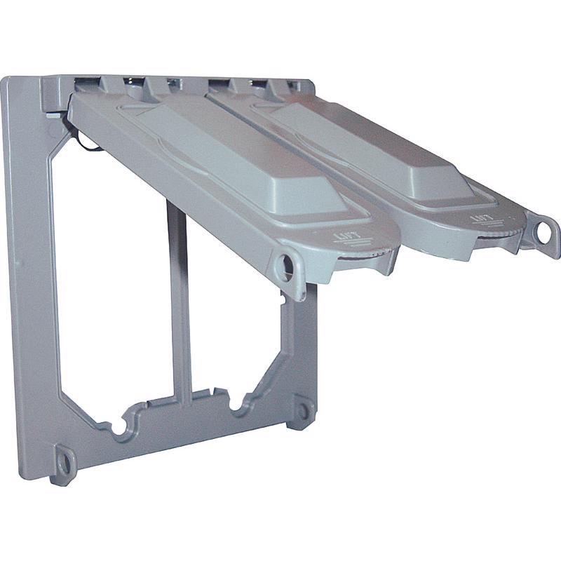 SIGMA - Sigma Engineered Solutions Square Die-Cast Metal 2 gang Universal Cover