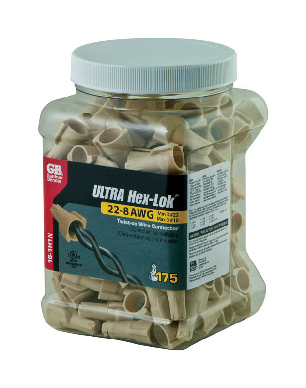 GARDNER BENDER - Gardner Bender Hex-Lok 22-8 Ga. Copper Wire Wire Connectors Tan 175 pk