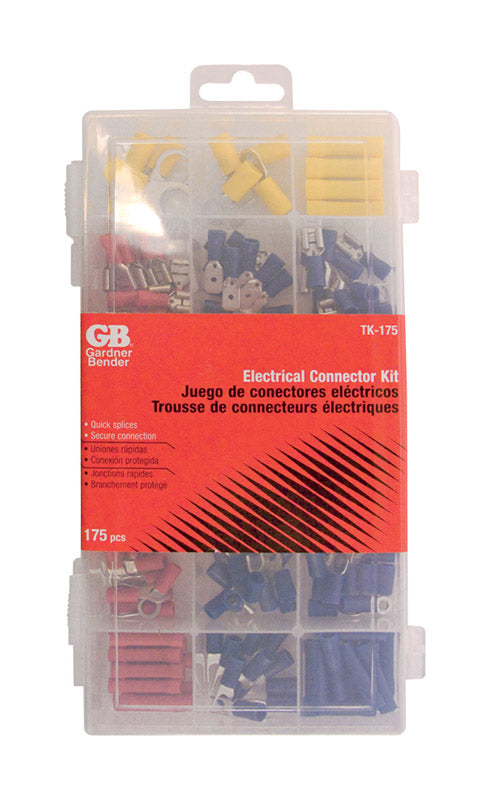 GARDNER BENDER - Gardner Bender 22-10 Ga. Insulated Wire Terminal and Connector Kit Multicolored 175 pk