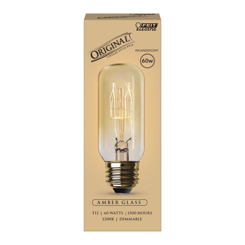 FEIT - Feit The Original 60 W T12 Vintage Incandescent Bulb E26 (Medium) Soft White 1 pk - Case of 6