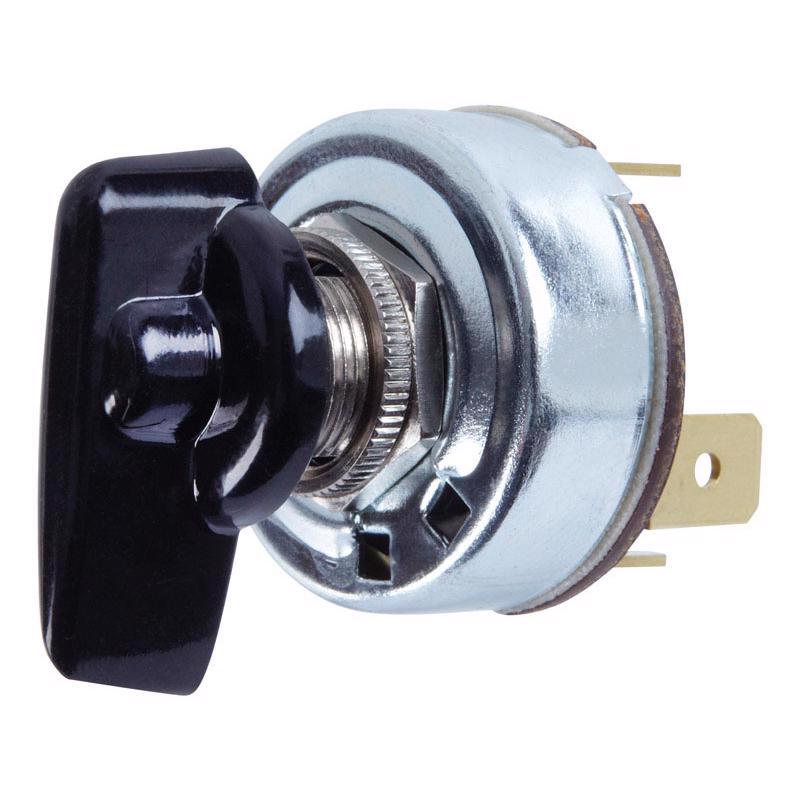 JANDORF - Jandorf 4 amps Single Pole Rotary Appliance Switch Black/Silver 1 pk [61033]