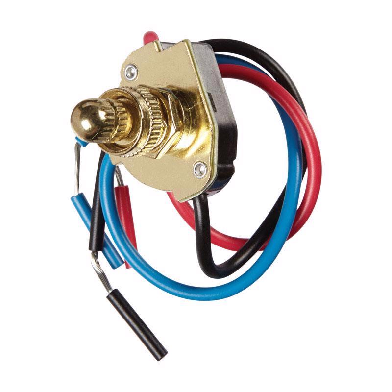 JANDORF - Jandorf 6 amps Single Pole or 3-way Rotary Appliance Switch Brass 1 pk [61215]