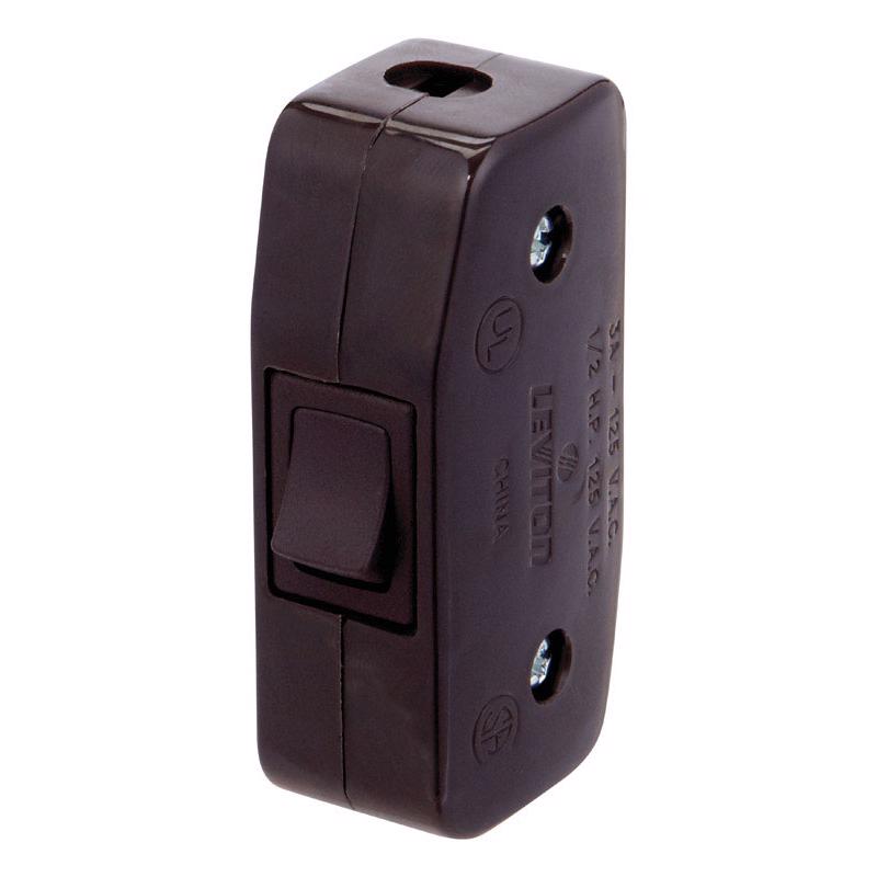 JANDORF - Jandorf 3 amps Single Pole Feed Through Appliance Switch Brown 1 pk