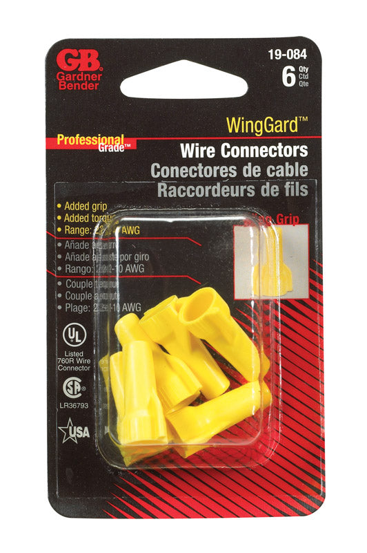 GARDNER BENDER - Gardner Bender WingGard 22-10 Ga. Copper Wire Wire Connector Yellow 6 pk