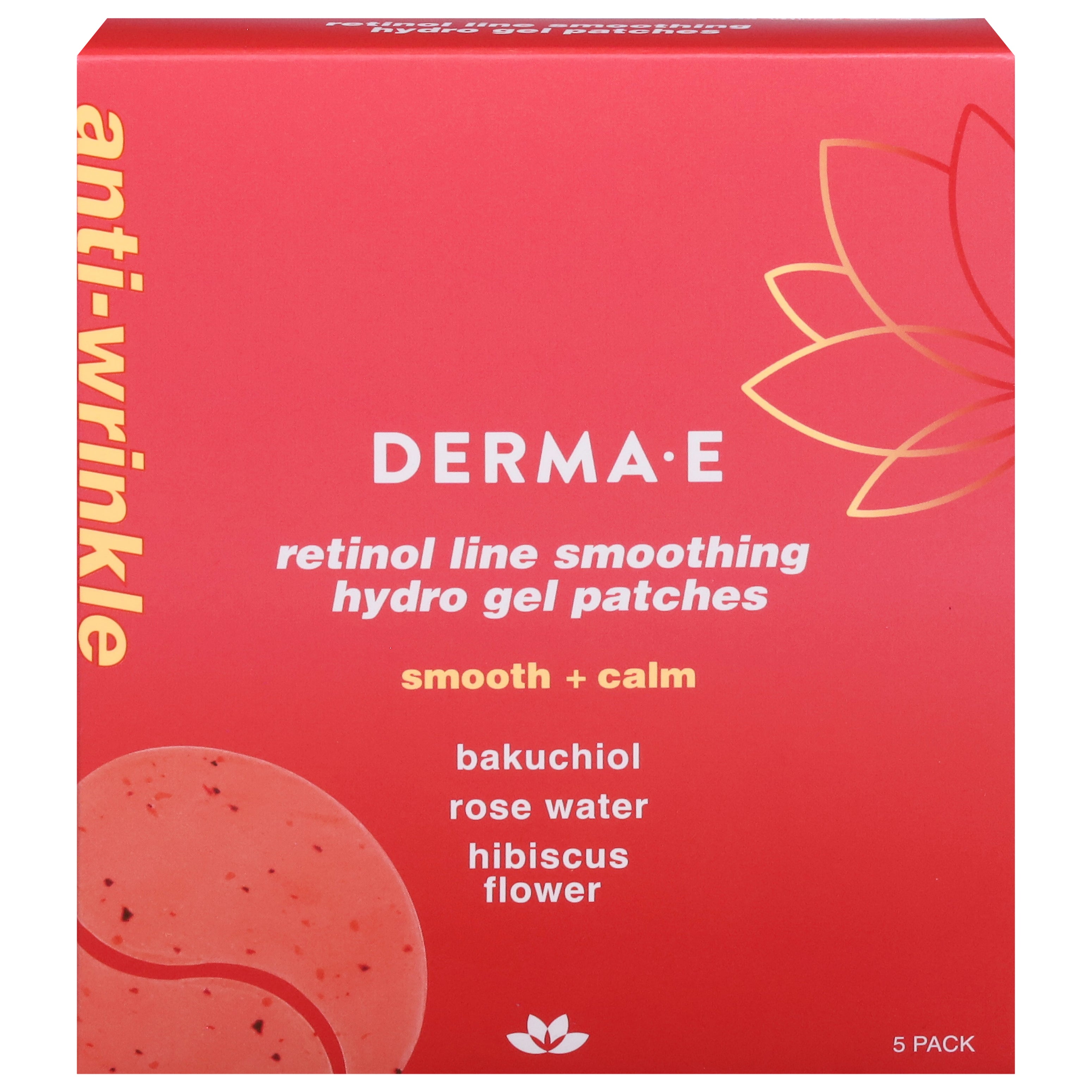 Derma E Anti-Wrinkle Smooth + Calm Hydro Gel Patches 5 Pack - Case of 6