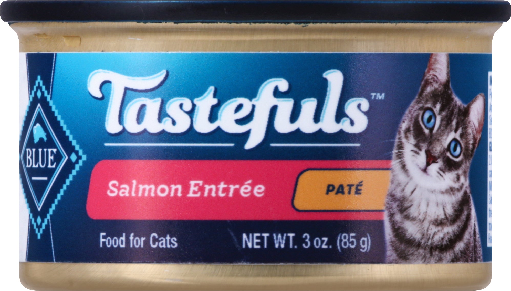 Blue Buffalo Blue Tastefuls Pate Salmon Entree Food for Cats 3 oz - Case of 12