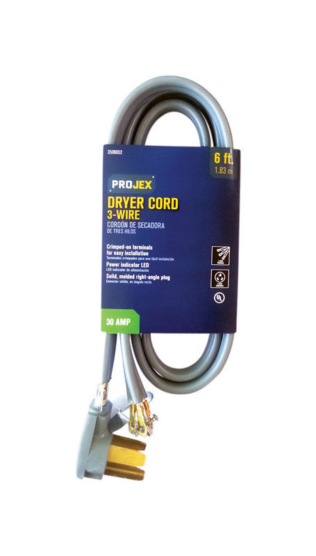 PROJEX - Projex 10/3 SRDT 6 ft. L Dryer Cord