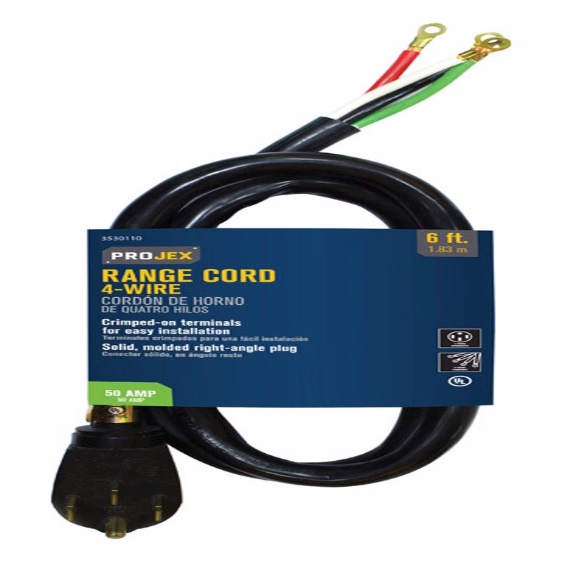 PROJEX - Projex 6/2, 8/2 SRDT 250 V 6 ft. L Range Cord