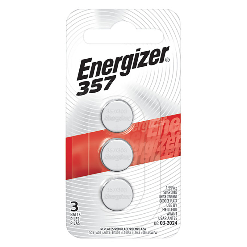 ENERGIZER - Energizer Silver Oxide 303/357 1.5 V Electronic/Watch Battery 3 pk