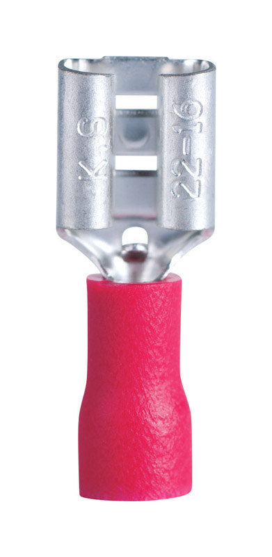 GARDNER BENDER - Gardner Bender 22-16 AWG Insulated Wire Female Disconnect Red 21 pk