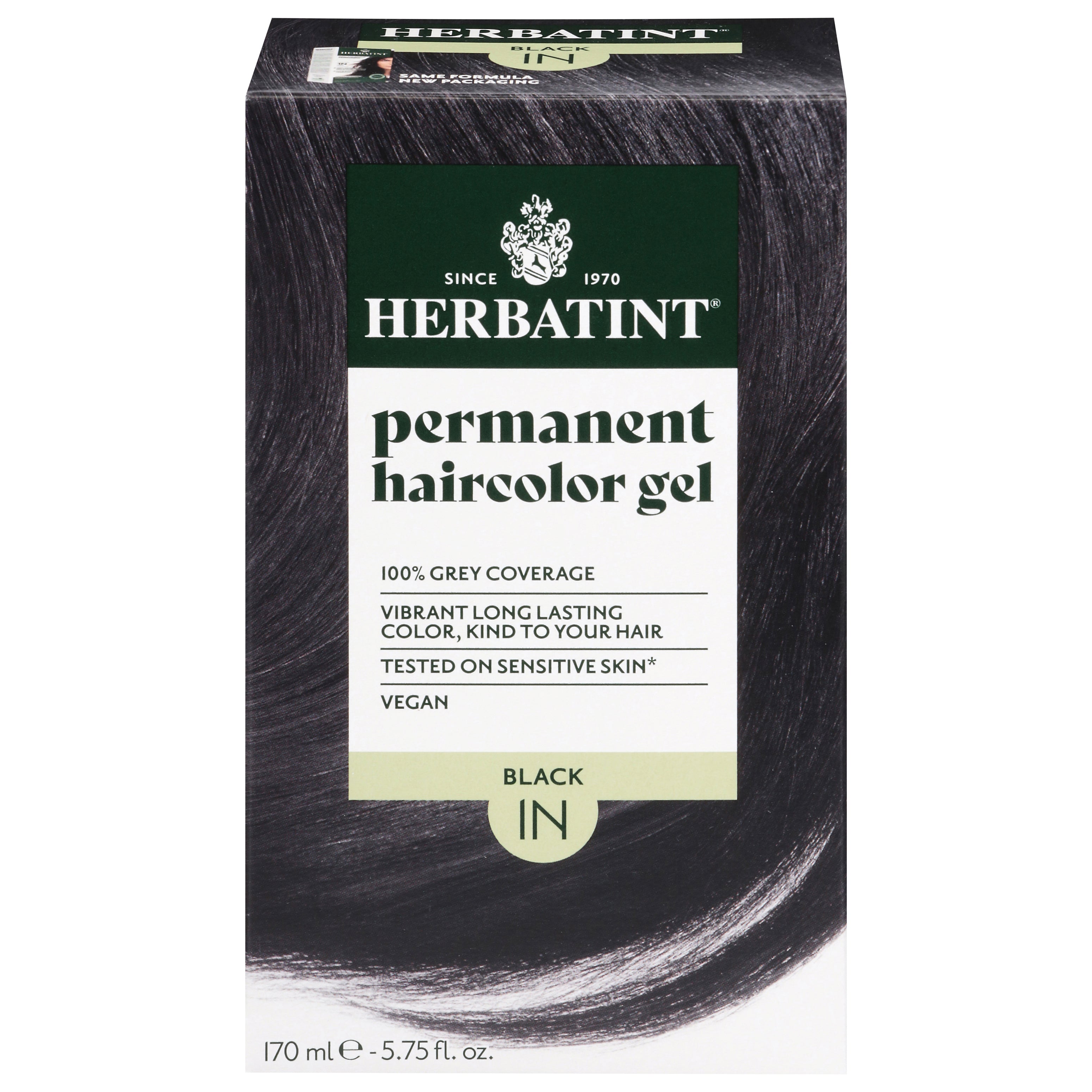 Herbatint Black 1N Permanent Haircolor Gel 5.75 fl oz - Case of 3