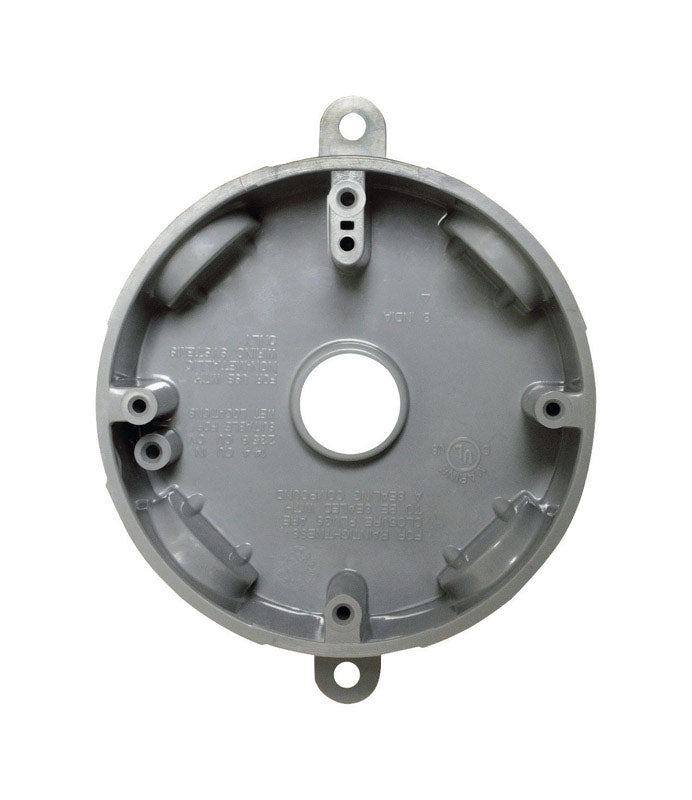 SIGMA ENGINEERED SOLUTIONS - Sigma Engineered Solutions New Work 14.8 cu in Round Plastic Weatherproof Box Gray