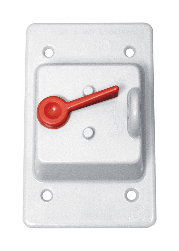 SIGMA ENGINEERED SOLUTIONS - Sigma Engineered Solutions Rectangle Plastic 1 gang Toggle Switch Cover [14210WH]