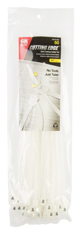 GARDNER BENDER - Gardner Bender 11 in. L Clear Self-Cutting Cable Tie 50 pk