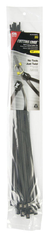 GARDNER BENDER - Gardner Bender 14 in. L Black Self-Cutting Cable Tie 20 pk