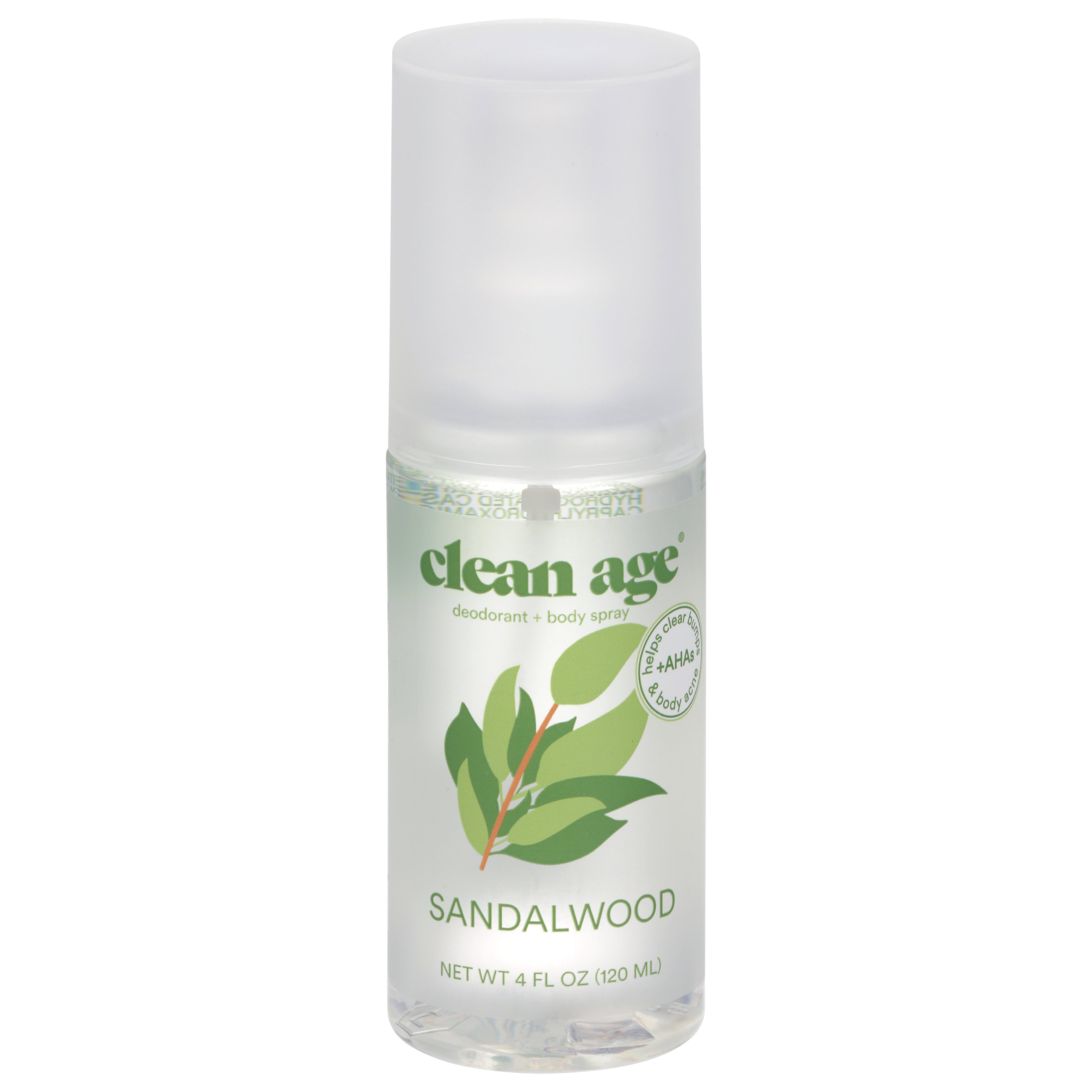 Clean Age Sandalwood Deodorant + Body Spray 4 fl oz - Case of 1