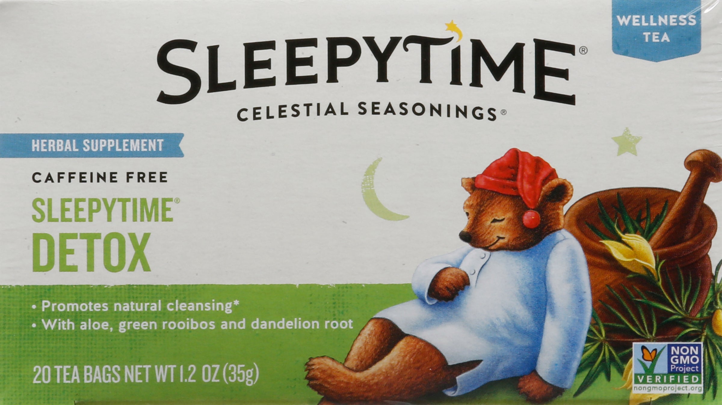 Celestial Seasonings SleepyTime Detox Caffeine Free Wellness Tea 20 Tea Bags - Case of 6