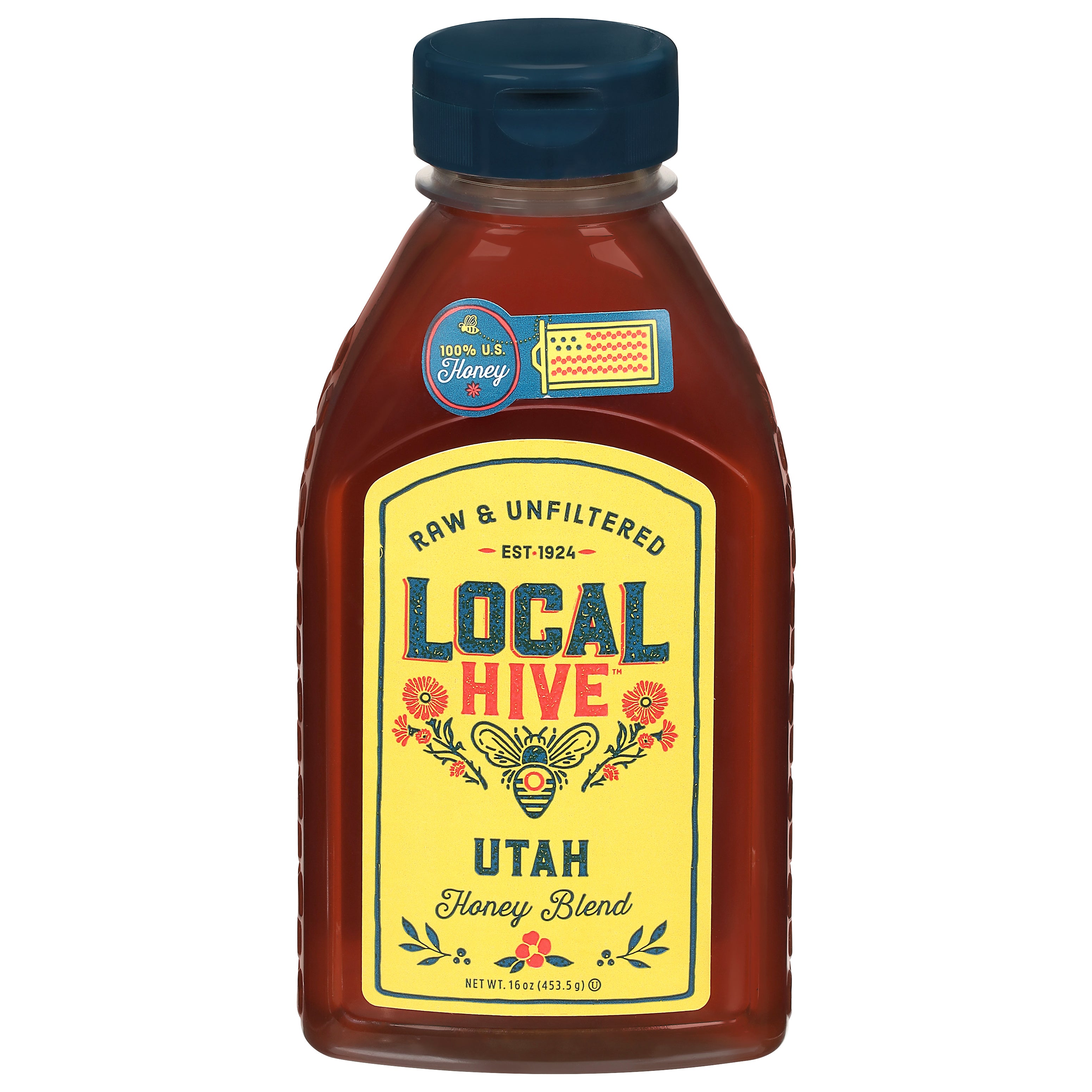 Local Hive Utah Raw & Unfiltered Honey Blend - Case of 6 - 16 oz