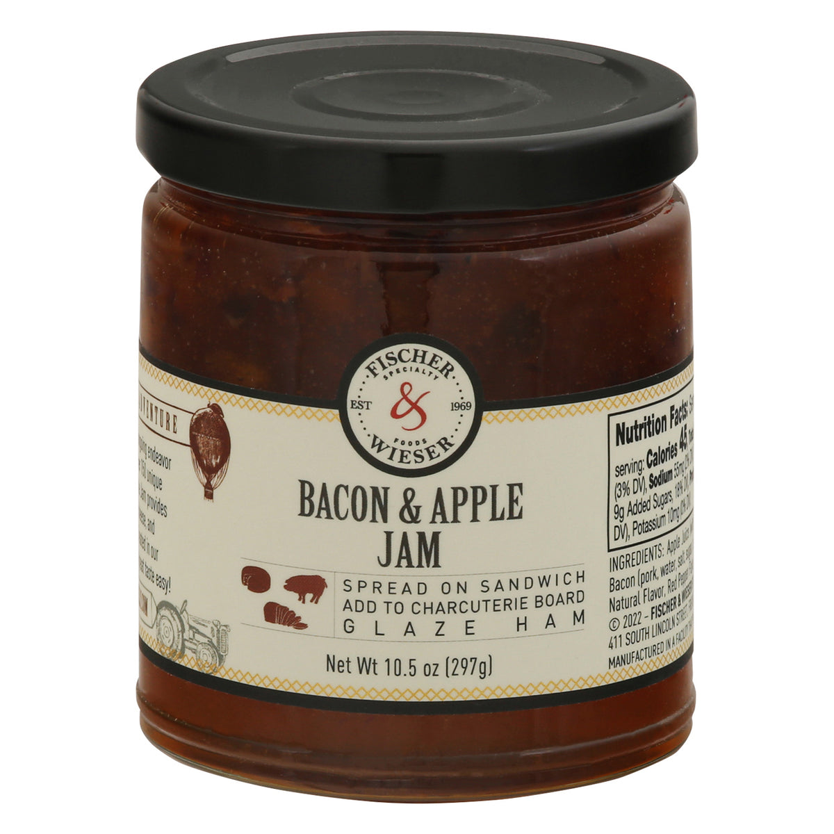 Fischer & Wieser Bacon & Apple Jam 10.5 oz - Case of 6