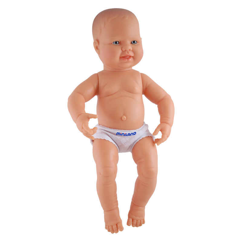 MINILAND EDUCATIONAL - Anatomically Correct Newborn Doll, 15-3/4", Caucasian Boy