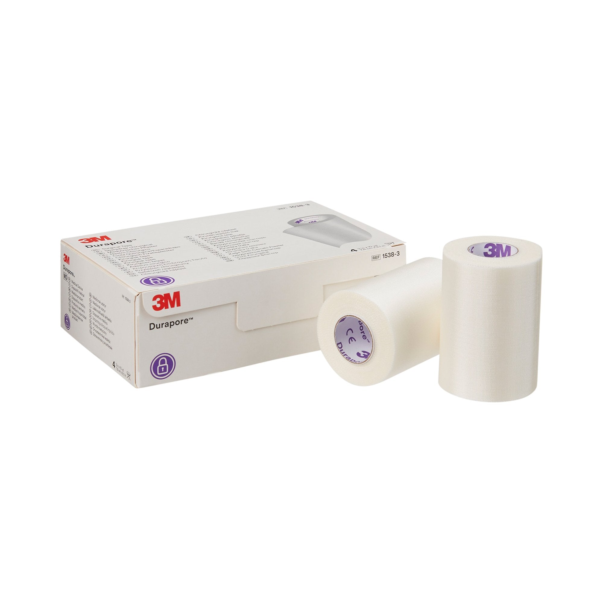 Solventum Corporation - Medical Tape 3M™ Durapore™ White 3 Inch X 10 Yard Silk-Like Cloth NonSterile [4/BX]